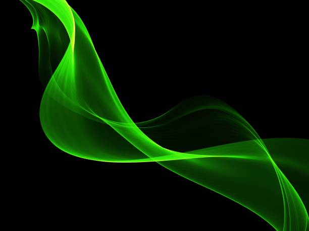 istock Abstract Green Background, Futuristic Wavy 1139219685