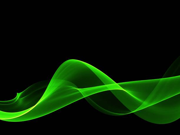 istock Abstract Green Background, Futuristic Wavy 1139219688