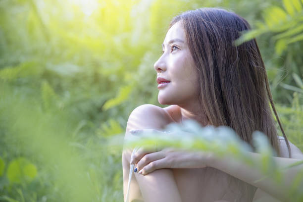 istock Woman with mysterious forest 1139223235