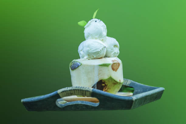 Fresh coconut milk ice cream