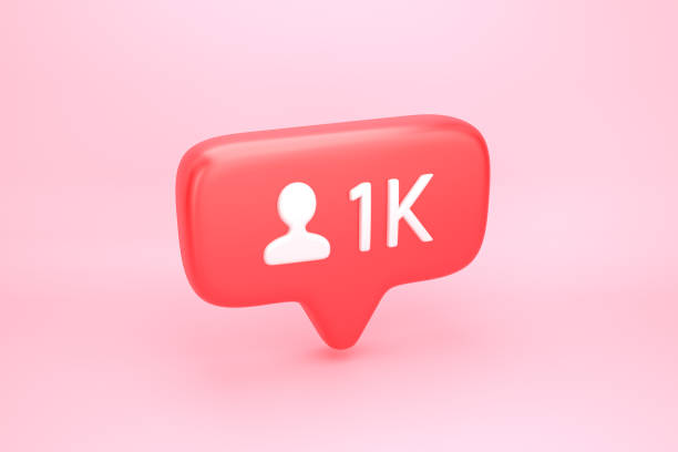One thousand friends or followers social media notification with heart icon One thousand friend request, subscriber or follower social media notification icon with user pic symbol and number 1K on counter. 3D illustration number 1000 stock pictures, royalty-free photos & images
