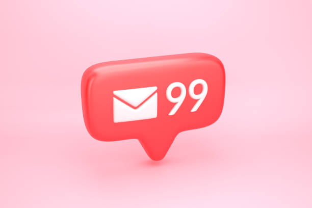 istock Ninety nine messages social media notification with letter icon 1139224299