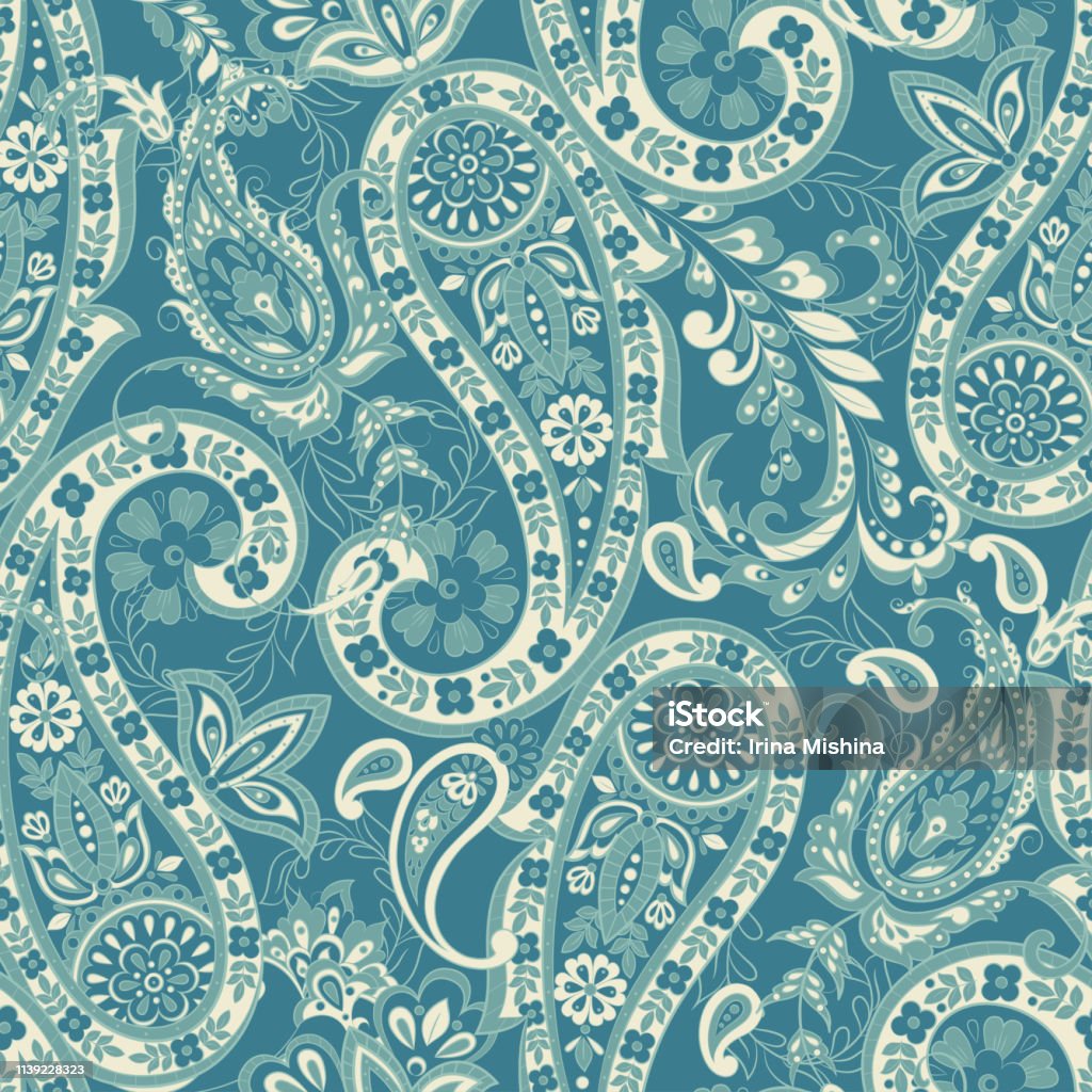 Paisley Floral Ethnic Pattern Seamless Ornament Ornamental Motifs Of The Indian  Fabric Patterns Stock Illustration - Download Image Now - iStock