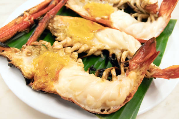 istock Charcoal grilled giant river prawn. 1139231996