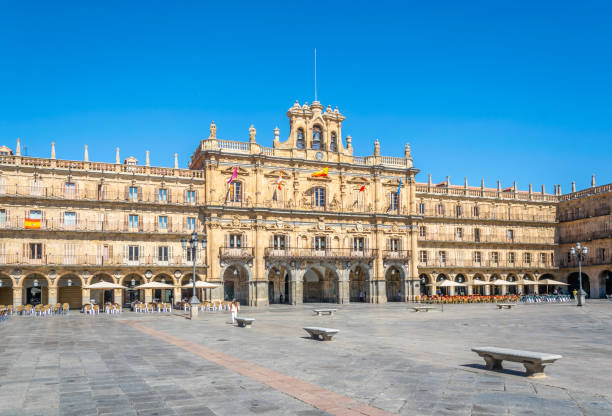 istock People are strolling through Plaza Mayor at Salamanca, Spain 1139241577