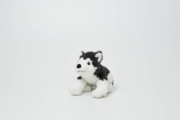 istock Cute dog doll isolated on white background. (with free space for text) 1139247705
