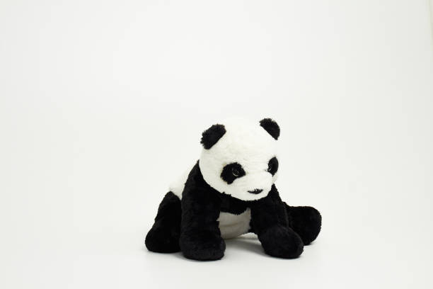istock Cute panda doll isolated on white background. (with free space for text) 1139248248