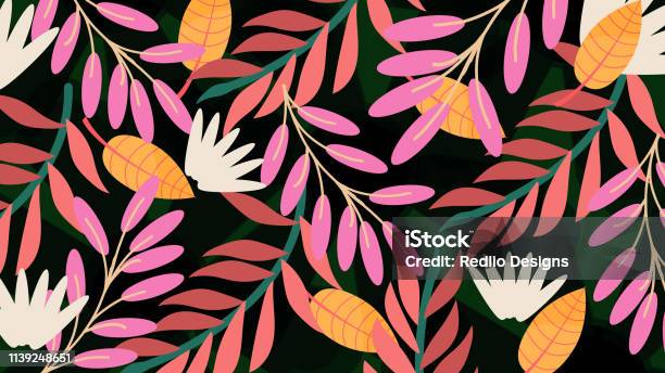 Floral Pattern Spring Summer Background Stock Illustration - Download Image Now - Flower, Pattern, Illustration