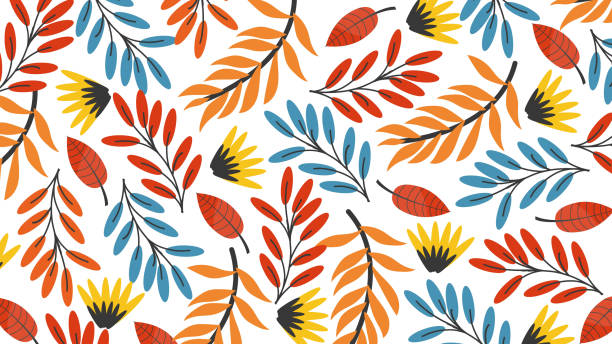 ilustrações de stock, clip art, desenhos animados e ícones de floral pattern, spring summer background - 292