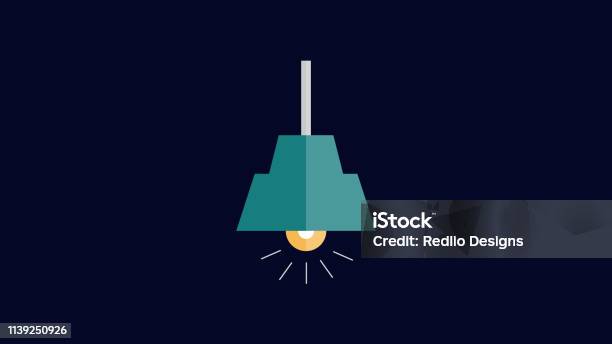 Night Lamp Icon Stock Illustration - Download Image Now - Icon Symbol, Electric Lamp, Office