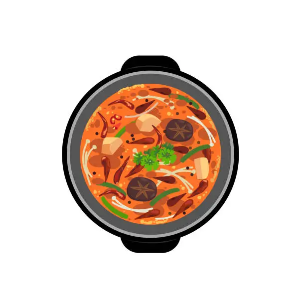 Vector illustration of mala soup