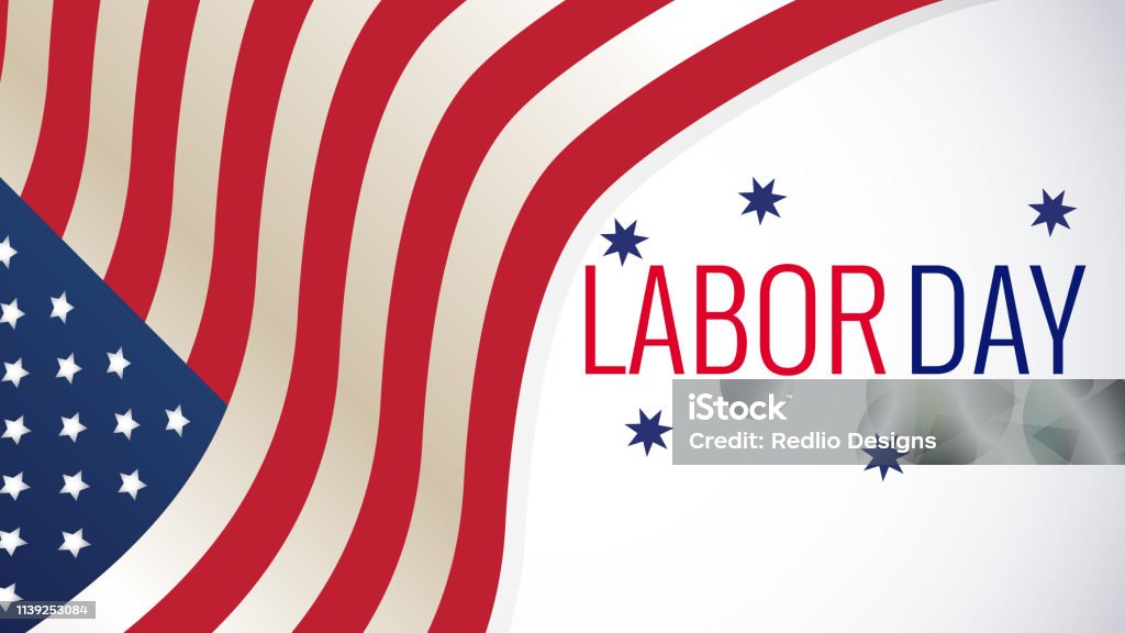 USA Labor Day Background Labor Day - North American Holiday stock vector