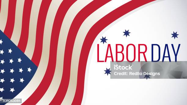 Usa Labor Day Background Stock Illustration - Download Image Now - Labor Day - North American Holiday, American Culture, American Flag