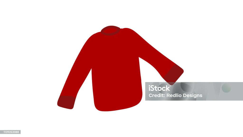 Red Sport Jacket Icon Casual Clothing stock vector