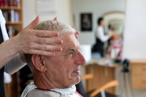 Senior Man at Hair Salon
