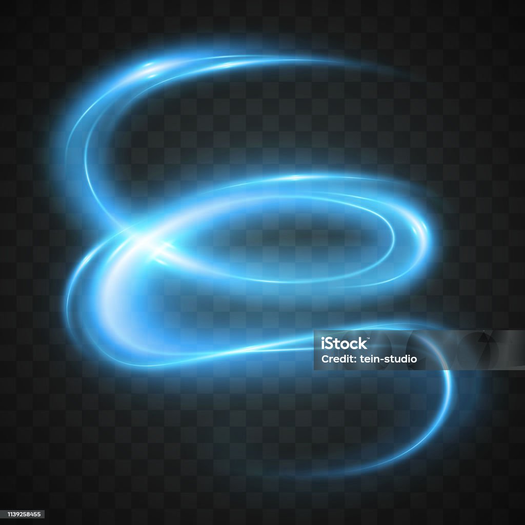 Blue Abstract Effect Rising Vector Of Blue Abstract Light Effect Stock Illustration - Download ...