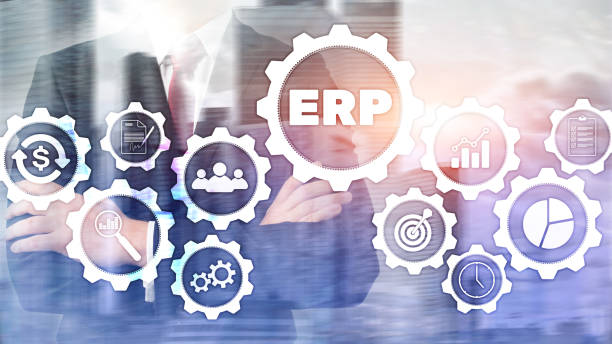 istock ERP system, Enterprise resource planning on blurred background. Business automation and innovation concept. 1139258515