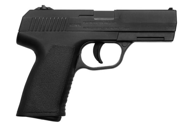 istock pneumatic pistol isolated on white background 1139264441