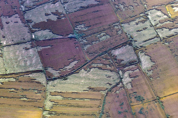 Aerial abstract photo of fields
