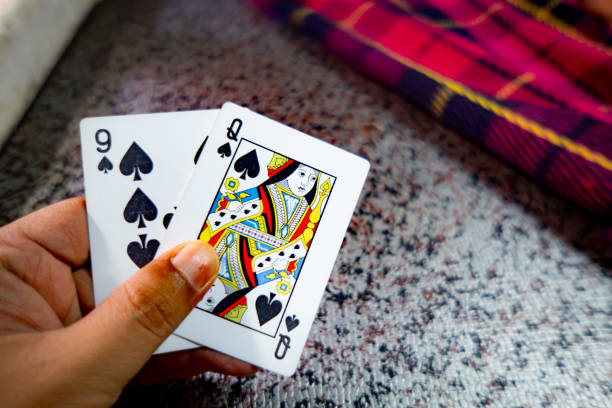 istock Playing card on relaxing time, card on hand for playing 1139265459