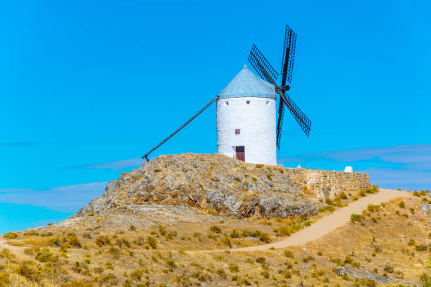 istock Traditional white windmills at Consuegra in Spain 1139265670