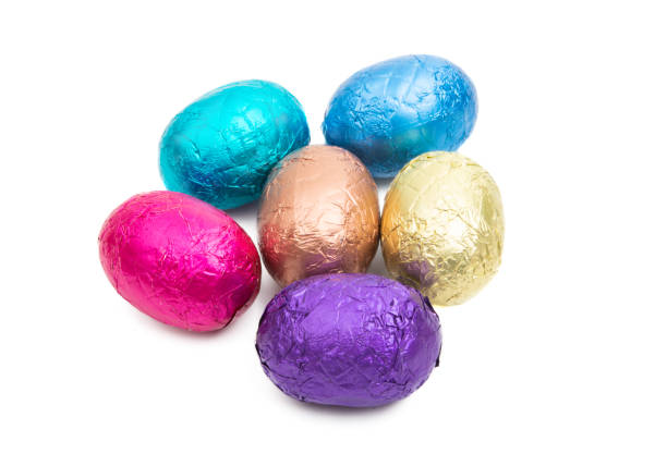 istock chocolate eggs in color foil isolated 1139266276
