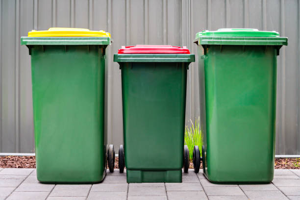 istock Australian home waste wheelie bins set on backyard 1139266329