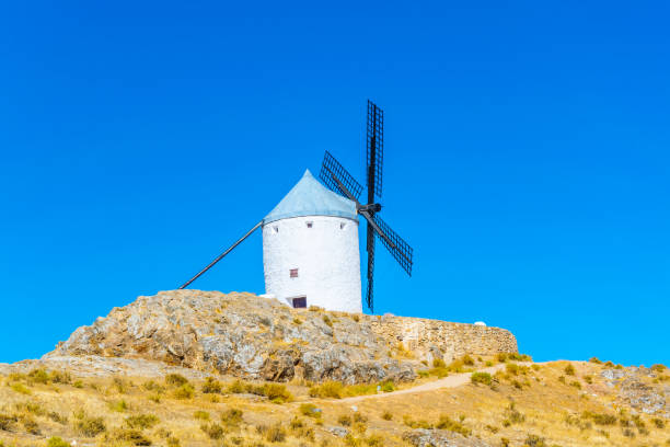 istock Traditional white windmills at Consuegra in Spain 1139266775