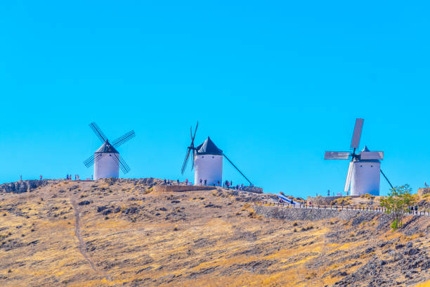 istock Traditional white windmills at Consuegra in Spain 1139267650