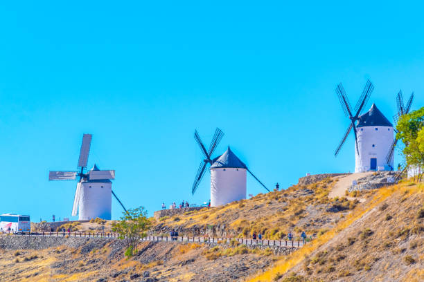 istock Traditional white windmills at Consuegra in Spain 1139268641