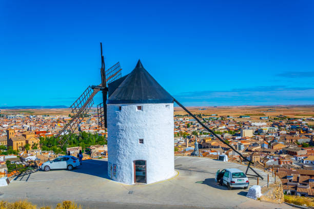 istock Traditional white windmills at Consuegra in Spain 1139269558
