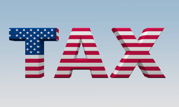 istock text tax painted flag USA 1139272489