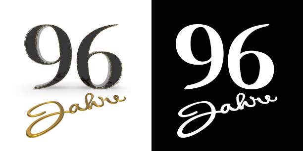 istock German golden number ninety-six years. 3D render 1139273184