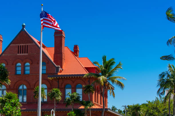 istock American Flag Flying Over Customs House 1139273885