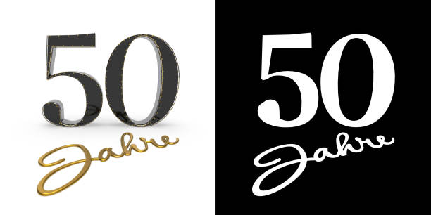 istock German golden number fifty years. 3D render 1139274056