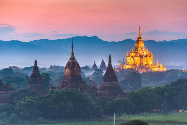 istock Bagan, Myanmar ancient temple ruins landscape in the archaeological zone 1139275243