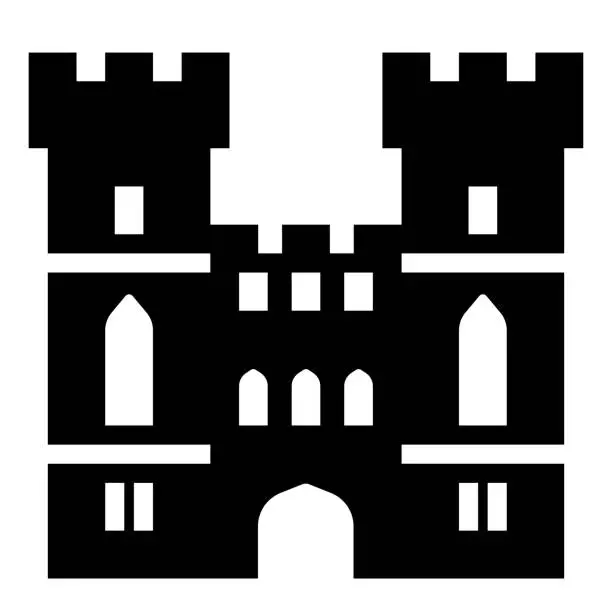 Vector illustration of Windsor castle Solid illustration
