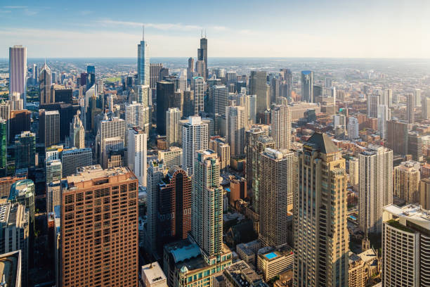 istock Chicago City in Summer Aerial View 1139280189