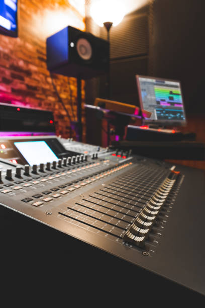 istock digital mixing console in recording studio. music production and sound engineering concept 1139280244