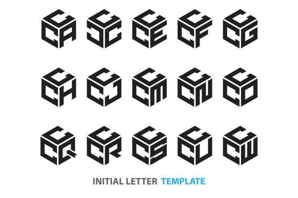 ilustrações de stock, clip art, desenhos animados e ícones de initial three-letter hexagon - alphabet letter text letter q