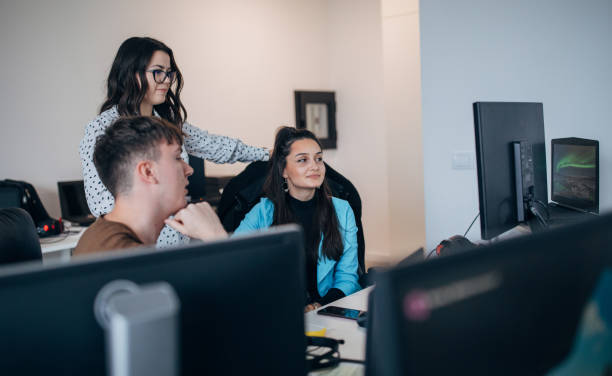 istock Young people working together in office 1139284305