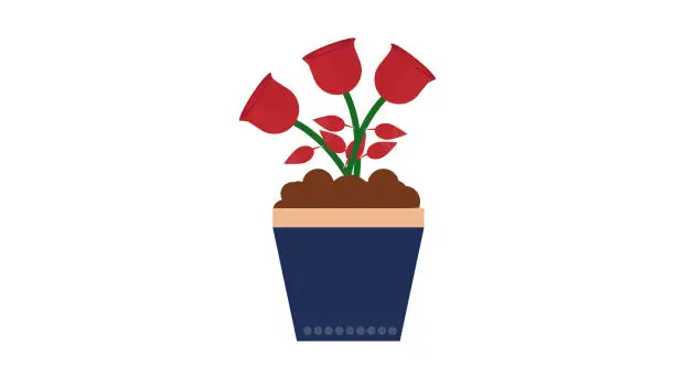 Vector illustration of Flowerpot icon