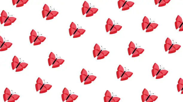 Vector illustration of Butterflies Pattern Background