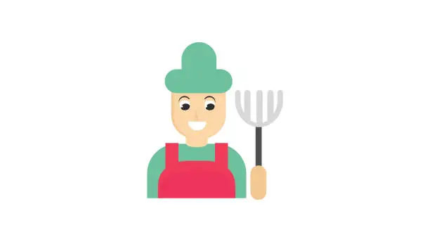 Vector illustration of Farmer icon