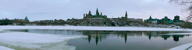 istock Sunset over the Ottawa River in winter 1139286745