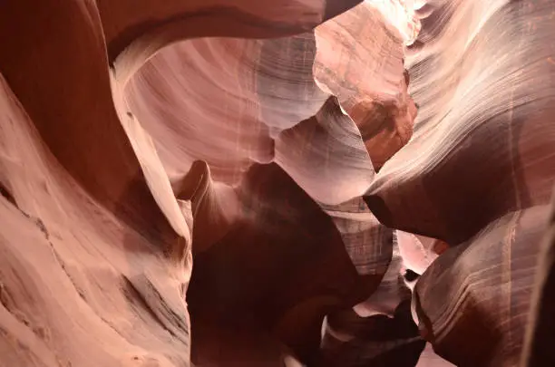 Beautiful red rock canyon carved out of the sandstone.