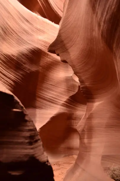 Beautiful red rock slot canyon in Arizona.