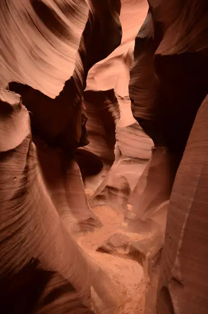 Slot canyon carved out of the Navajo sandstone.