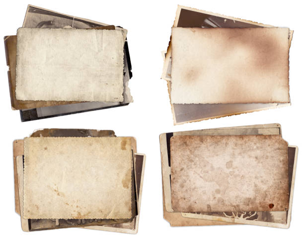 istock Set of various retro old photos isolated on white 1139289215