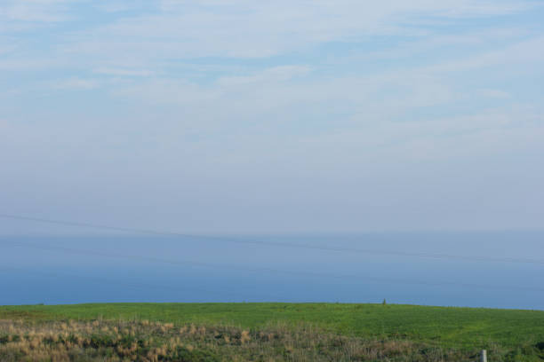 landscape with blue sky and clouds
